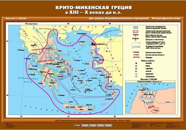 Карта греции 5 класс история древнего мира