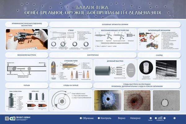 Стенд-планшет электрифицированный "Огнестрельное оружие"